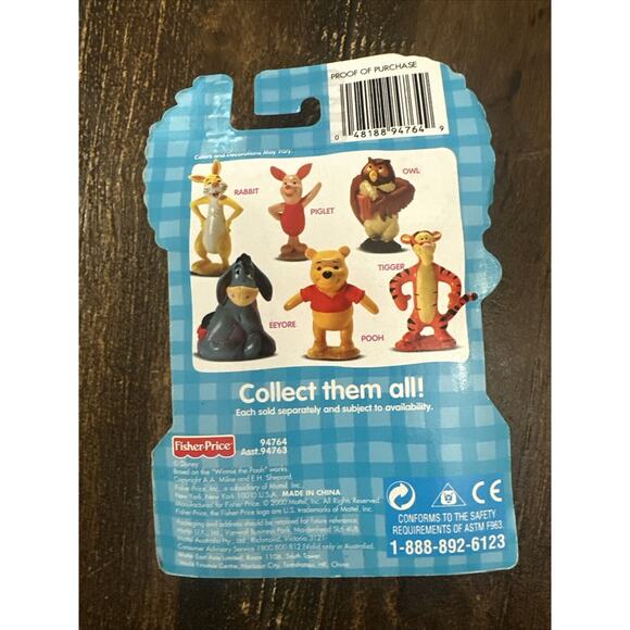 NEW Winnie the Pooh 4 Figure Set Pooh, Piglet, Tigger, Eeyore 2000 Fisher Price. - Picture 3 of 9